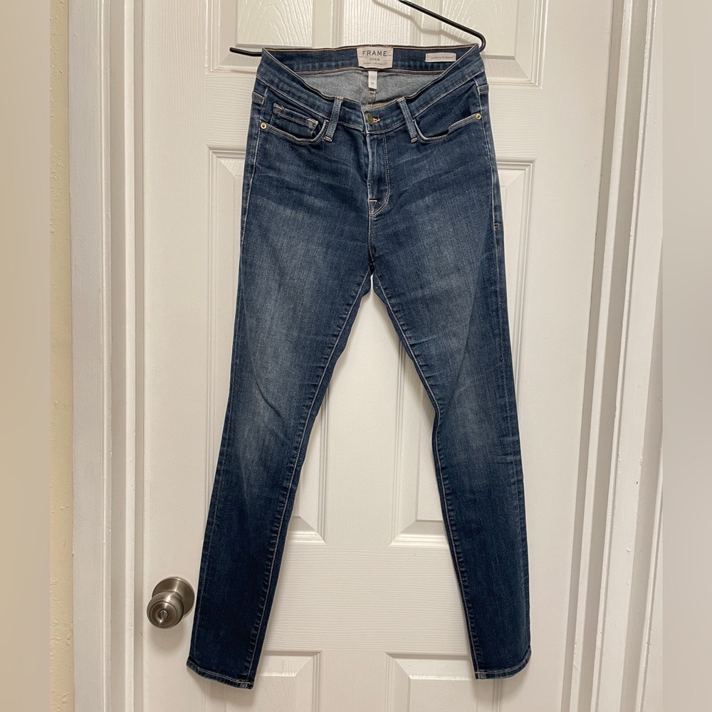 Frame Denim Dark Blue Skinny Jeans